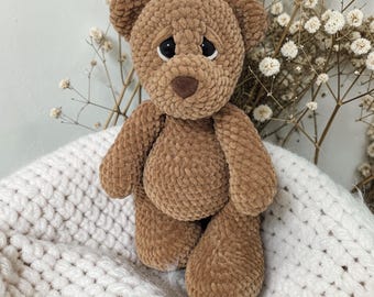 BIG FOOTED Low Sew Teddy Bear PDF Crochet Pattern