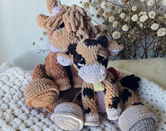 BIG FOOTED 2026 Mindy Moo/Hazel the Highland PDF Crochet Pattern