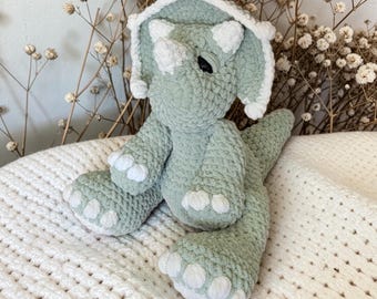 BIG FOOTED Low Sew Tris the Triceratops PDF Pattern