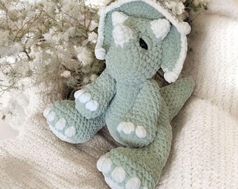 BIG FOOTED Low Sew Tris the Triceratops PDF Pattern