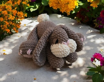 BIG FOOTED Blossom the Bunny Crochet Pattern