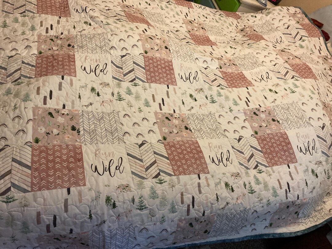 Full Size Block Quilt Print - Etsy