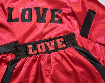 Personalized Adult Boxing Set Boxing Robe + Boxing Shorts