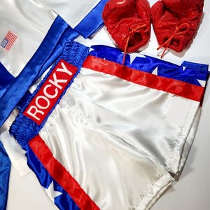 Personalized Boxing Set Robe, Shorts, Wearable Baby Gloves image 5