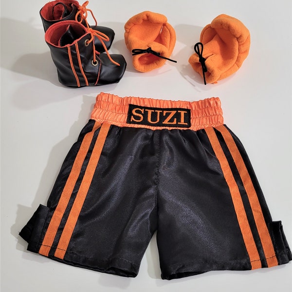 Baby NB set personalized of boxing shorts, trunks+ baby gloves+ baby boots
