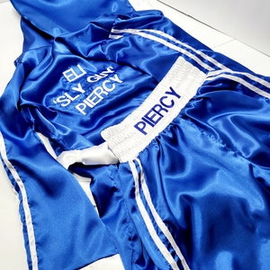 Personalized Boxing Set Robe, Shorts, Wearable Baby Gloves