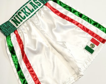 Adult personalized  boxing shorts.