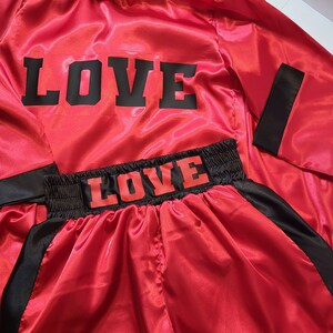 Personalized adult boxing set robe, shorts. image 2