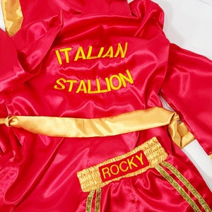 Personalized Boxing Set Robe, Shorts, Wearable Baby Gloves