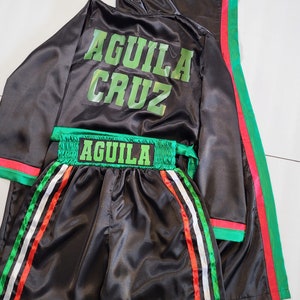 Personalized adult boxing set robe, shorts. image 6