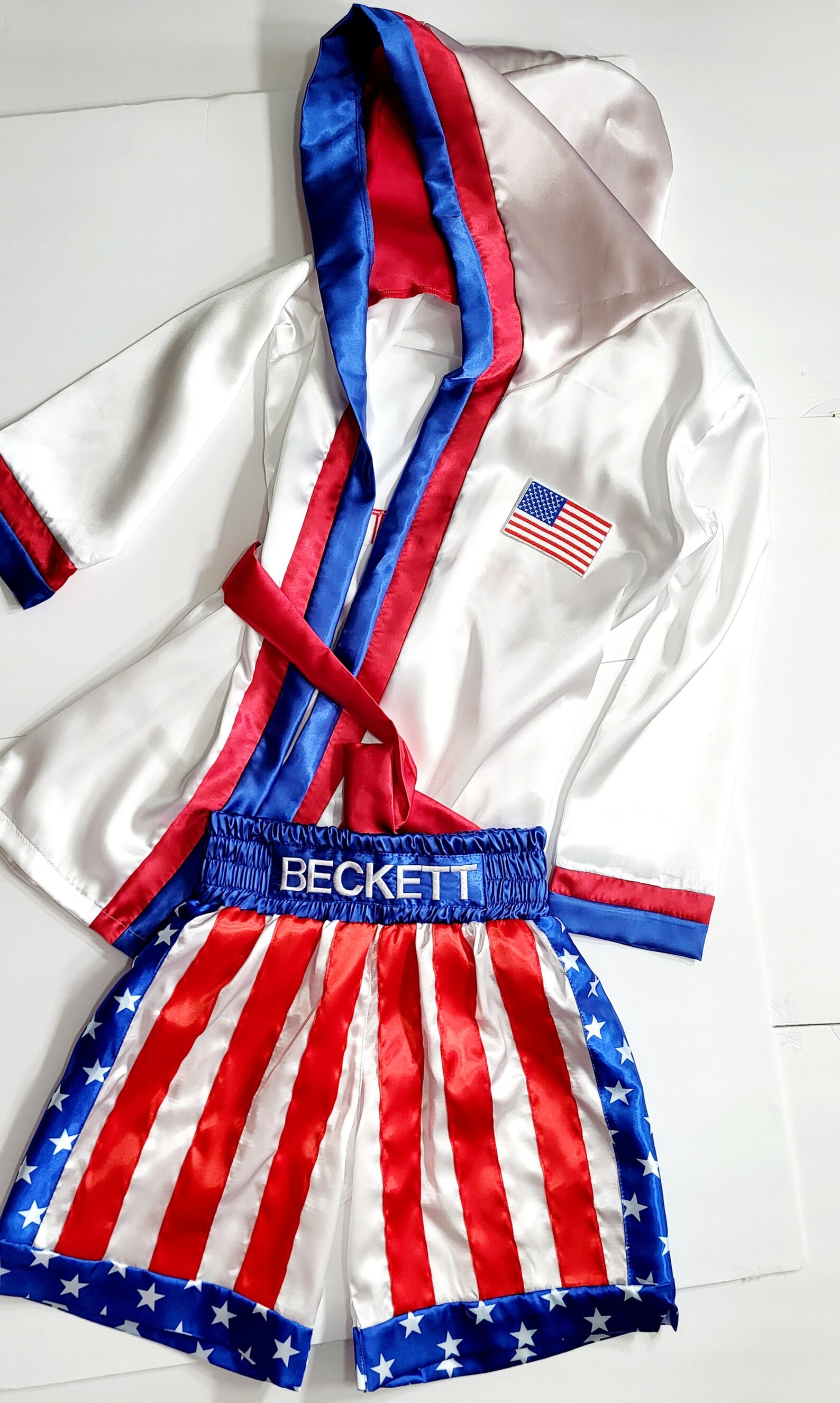 Personalized Kids Youth Boxing Set Robe Shorts Trunks Etsy