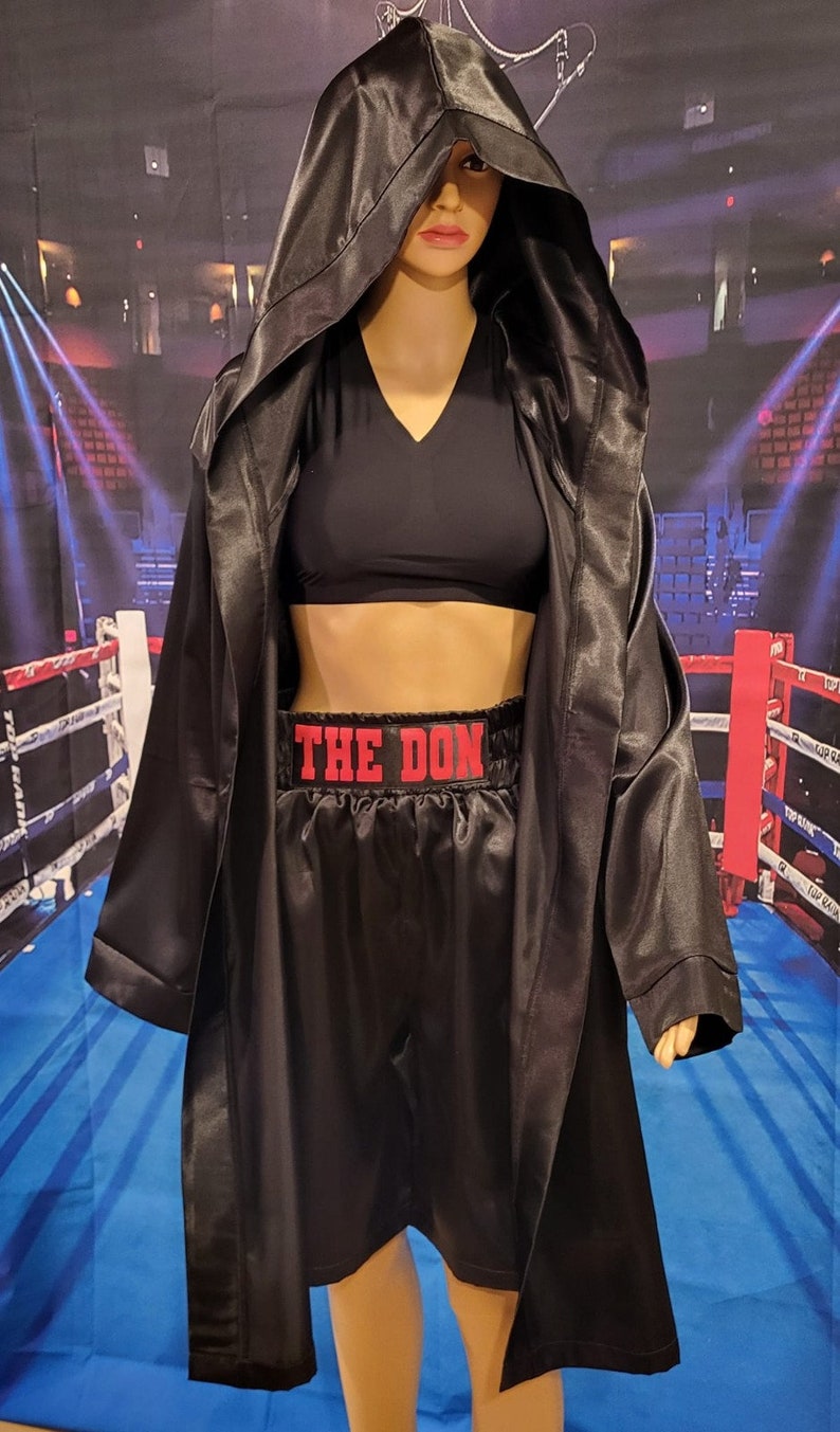 Boxer In Robe Personalized Satin Boxing Robe and Shorts Set - USA Made - Etsy