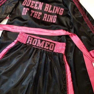 Sparkling boxing set robe, shorts , Dance.