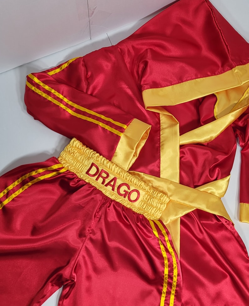 Conjunto de boxeo personalizado para adultos, bata y pantalón corto. imagen 4