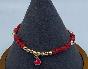 Valentine Seedbead Bracelet