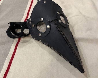 Dark Brown Python Embossed W Dark Red Leather Plague Doctor Mask - Etsy
