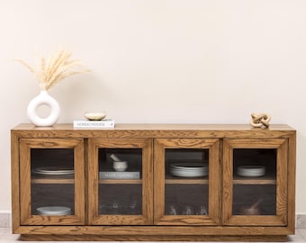 Florence Oak Sideboard, Handcrafted Credenza, Buffet, Cabinet