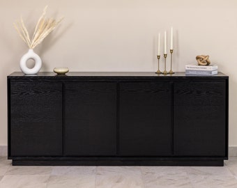 Corpus Oak Sideboard, Handcrafted Credenza Buffet, Wood Media TV Console