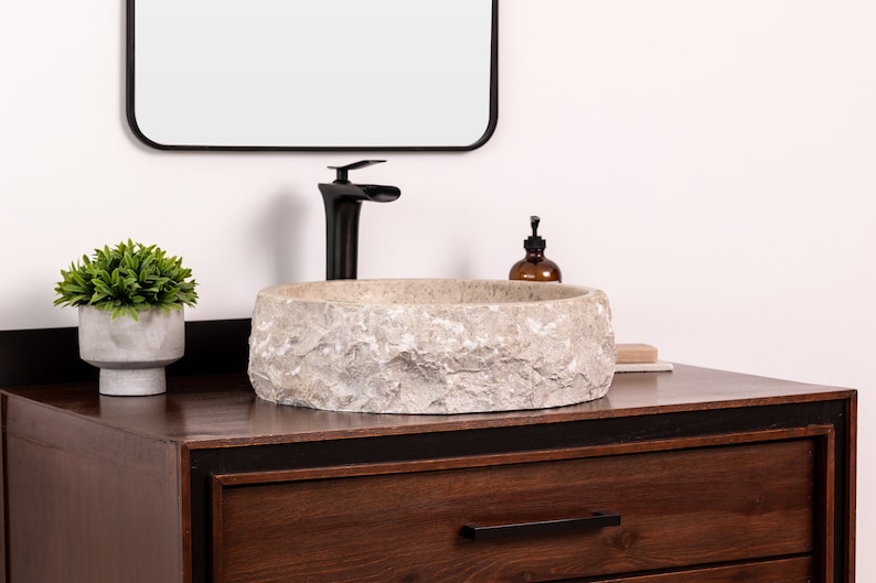 Natural Stone Vessel Bathroom Sink, Winston Ojinaga Marble, Rustic Sink — free download