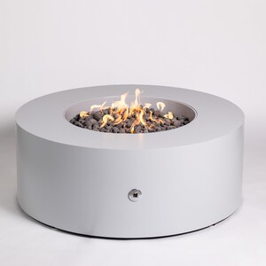 Round Outdoor Fire Pit Table, Propane and Natural Gas