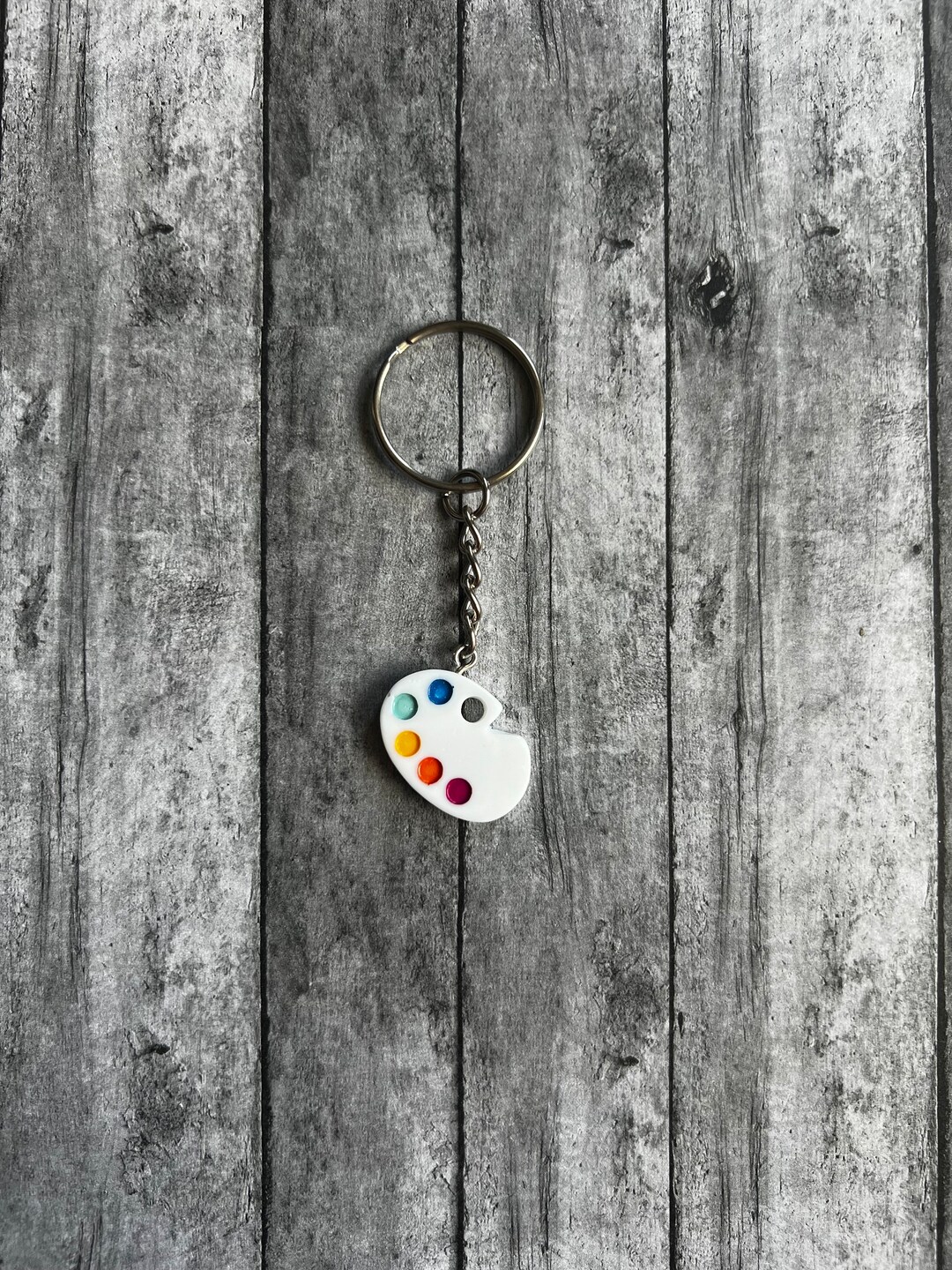 Painters Palette Resin Keychain, Keychain for Art Teacher, Backpack ...