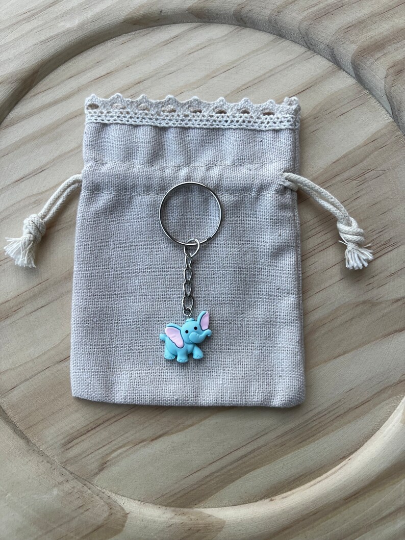 Blue Elephant Keychain, Silver Keychain, Cute Keychain, Trendy Keychain ...