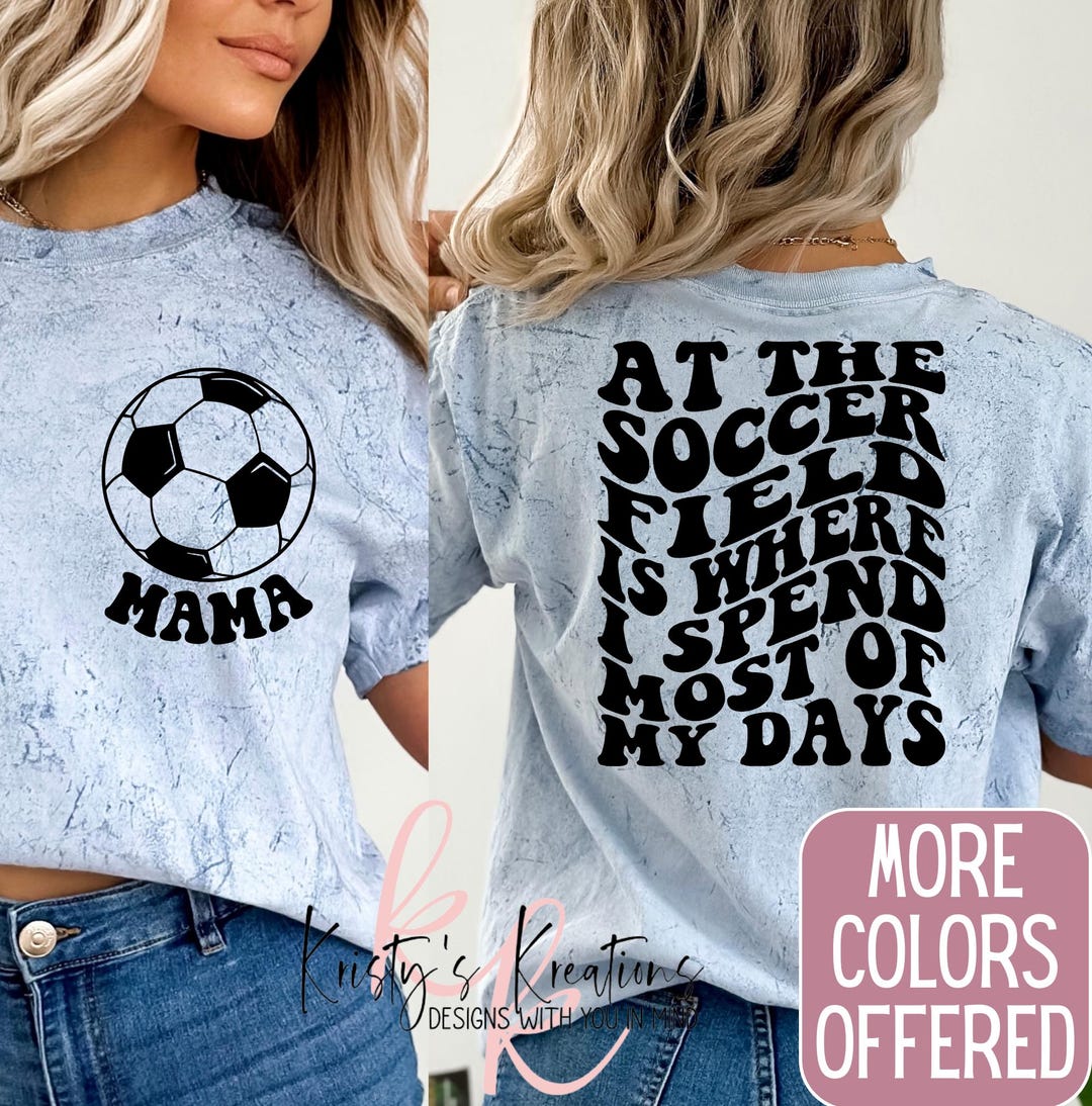 Soccer Mom T-shirt: Comfort Colors, Soccer Field Design - Etsy