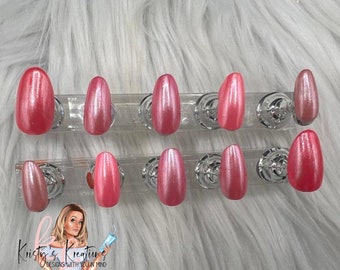 ROSE AND ROMANCE Press On Nails, Pink Press On Nails, Press On Nails