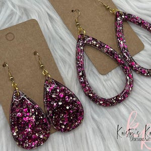 DEVOTION Glitter Teardrop Earrings