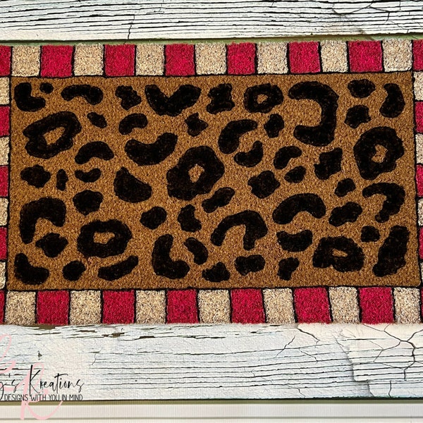 Leopard Door Mat Etsy