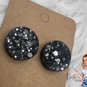 BLACK ICE Studs - Black Stud Earrings - Stud Earrings