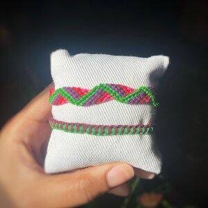 Purple and Green Woven Bracelet (3 pc set)