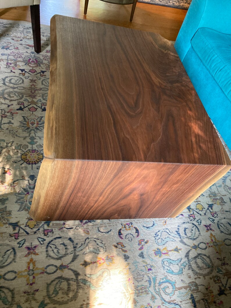 Black Walnut Waterfall Coffee Table Etsy