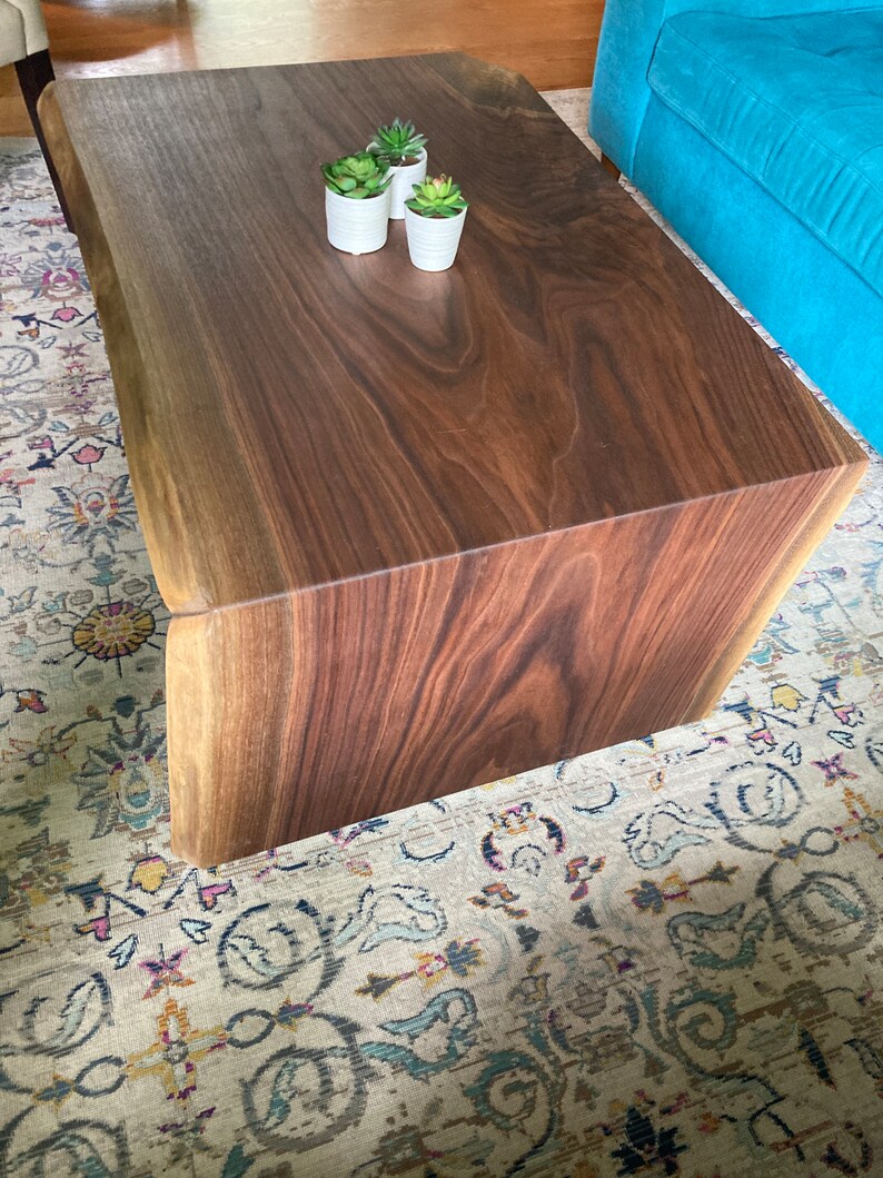 Black Walnut Waterfall Coffee Table Etsy