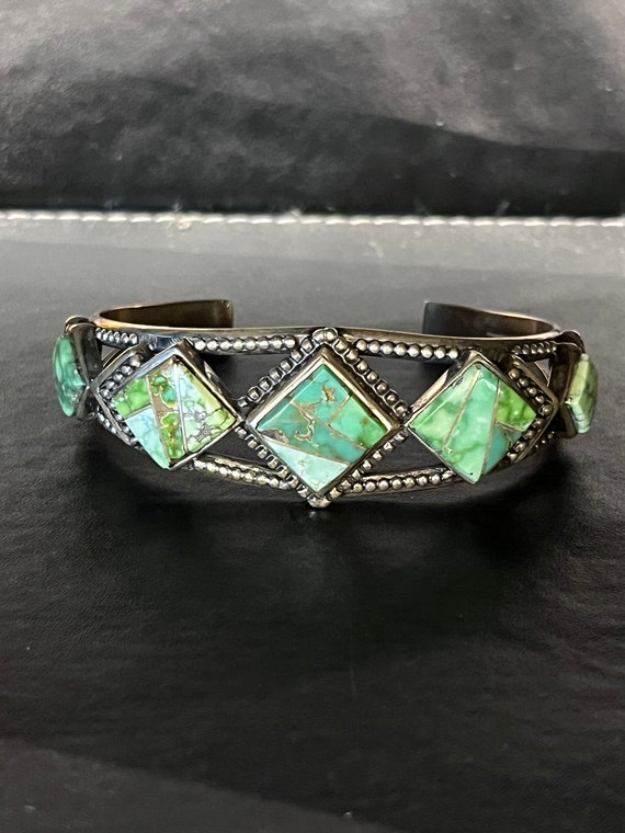 Dog Collar Carico Lake Turquoise Native American Jewelry Silver Adjustable Collar Dog Collar Carico Lake Turquoise Native American Jewelry Silver Adjustable Collar