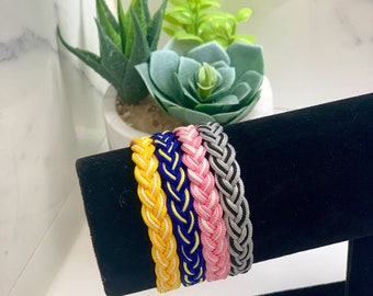 Bracelet de l'amitié tressé / Bracelet réglable en macramé avec noeud coulissant / Cadeau parfait pour tout le monde