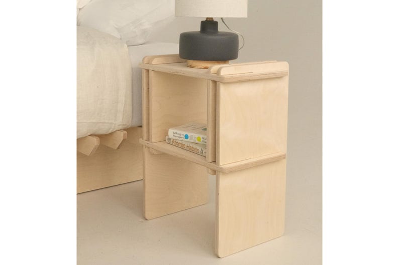 The Willow - Nested Modern Side table, Wooden Bedside Table, Nightstand by Sapling Studio imagem 7