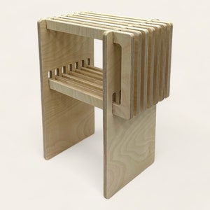 Scandinavian Minimalist Birch Bedside Table image 7