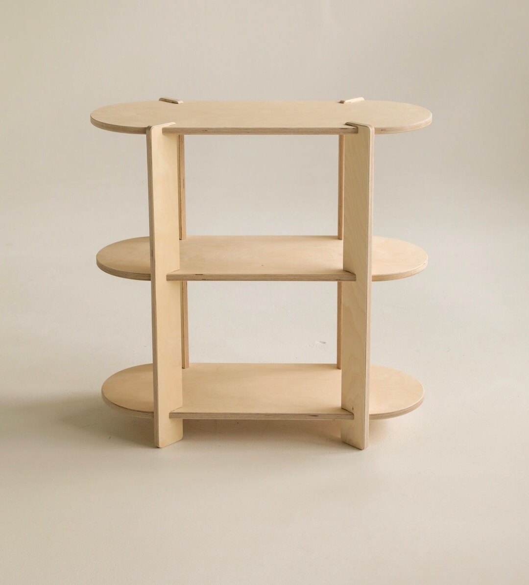 Illustration of Small Footprint Minimalist Shelving Units