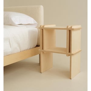 The Willow - Nested Modern Side table, Wooden Bedside Table, Nightstand by Sapling Studio imagem 1