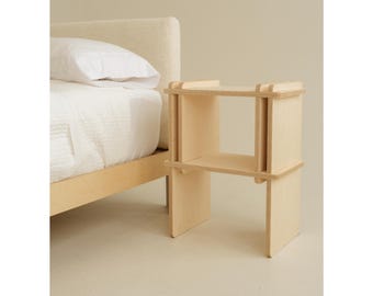 The Willow - Nested Modern Side table, Wooden Bedside Table, Nightstand by Sapling Studio