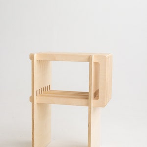 Scandinavian Minimalist Birch Bedside Table image 4