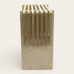 Scandinavian Minimalist Birch Bedside Table image 9