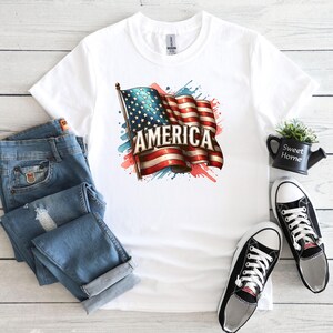 America Shirt, 4th of July Tshirt, Independence Day Shirt, Family Fourth of July Tshirts, Red White and Blue Womens Shirt, America Flag