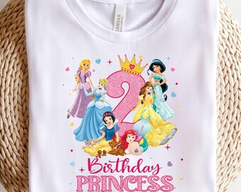 birthday shirt, girl disney shirt, disney tee,princess birthday, princess shirt, girl princess shirt, birthday girl, Disney Birthday Tee