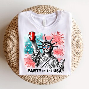 America Shirt: 4th of July T-Shirt - Red, White & Blue