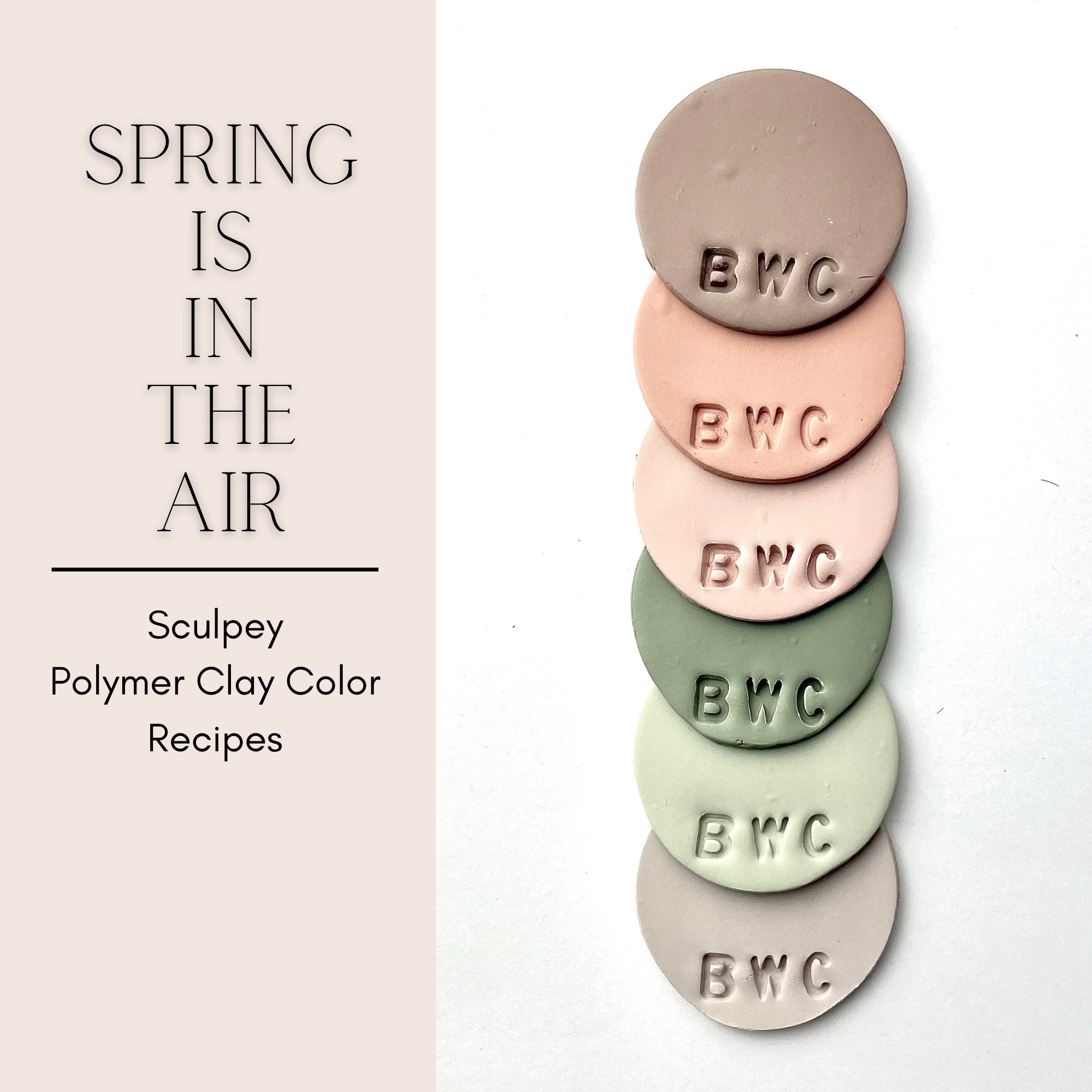 Citrus Sorbets, Sculpey Premo, Polymer Clay Color Recipes, Spring Summer  Palette, Bright Pastel Tones, Clay Mixing Tutorial 
