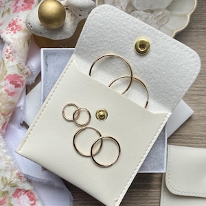 14k Gold Filled Hoop Earrings, Lightweight Dainty Thin Hoops, Minimalist Jewelry, Hypoallergenic Gold Earrings