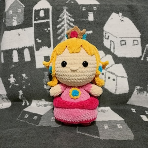 Princess Peach from Super Mario Handmade Amigurumi Plushie Crochet Toy-Doll Mario Bros-Super Mario World - FREE Shipping International