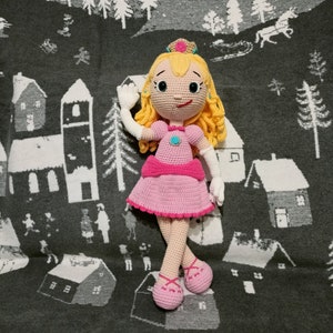 Princess Peach Handmade Amigurumi Crochet Toys-Dolls Mario Bros-Super Mario World - FREE Shipping International